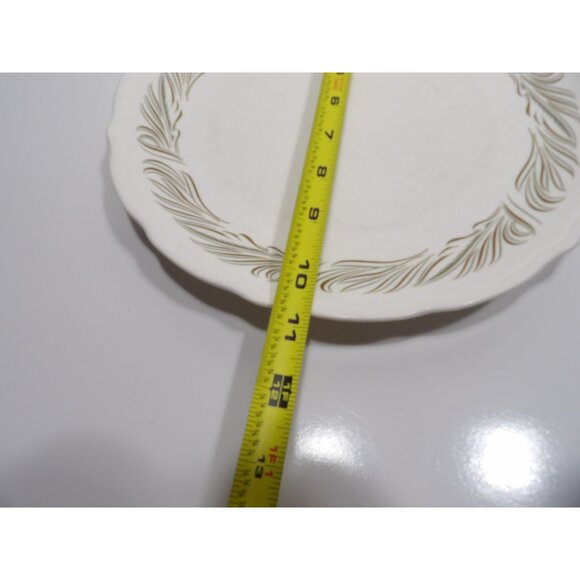 Syralite Syracuse Scroll Leaf Pattern Restaurant Dinner Plate 10-3/4" wide - Picture 10 of 10